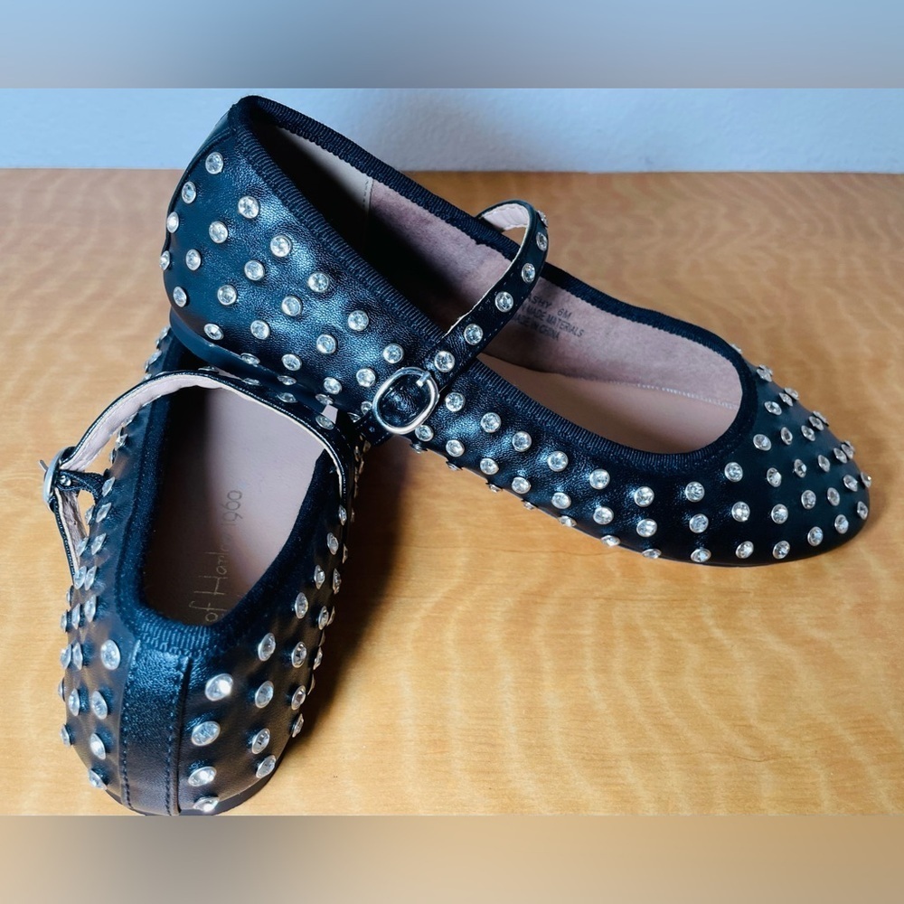 House of Harlow Black 1960 Flashy Mary Jane Ballet Flats - Picture 7 of 11